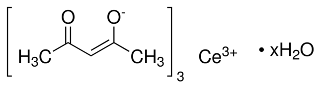 Cerium(III) acetylacetonate hydrate - CAS:15653-01-7 - Cerium(III) 2, 4-pentanedionate hydrate, Ce(acac)3